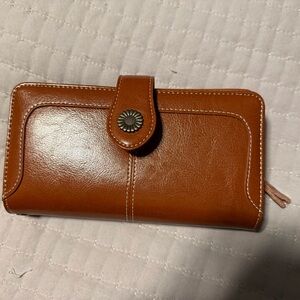 Leather Wallet with Snap Closure